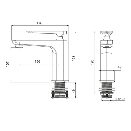 Смеситель  Lemark Prizma LM3906C для раковины 