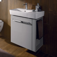 Тумба с раковиной Geberit Renova Comprimo 862065000 59х33 белый глянец