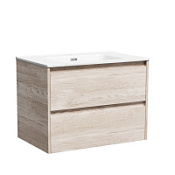 Тумба с раковиной Sancos Libra 70 LB70EG дуб галифакс натуральный/белый