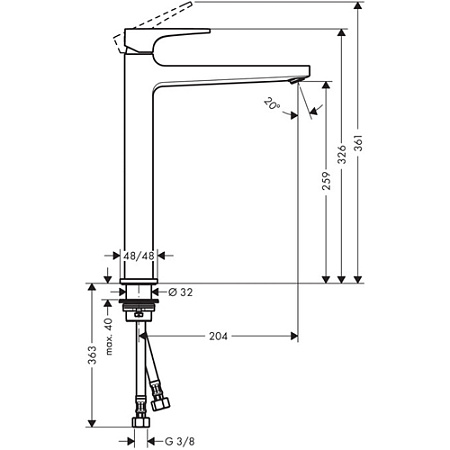Смеситель Hansgrohe Metropol 32512000 для раковины, хром