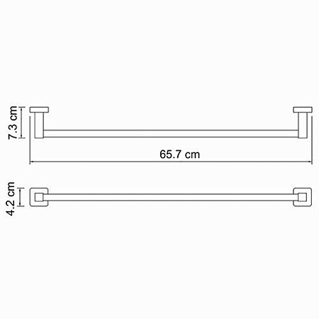 Полотенцедержатель WasserKRAFT Lippe K-6530 штанга, хром