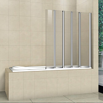 Шторка на ванну Cezares Pratico PRATICO-V-5-120/140-C-Cr 120 прозрачное стекло