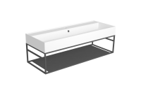 Консоль с раковиной Simas Agile AGSS121 121x46 подвесная, черный матовый