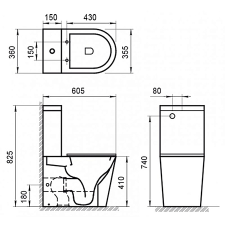 Унитаз-компакт BelBagno Flay-r BB2149CPR