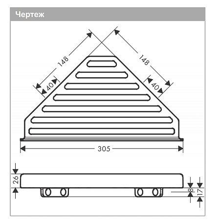 Полка Hansgrohe AddStoris 41741340 угловая шлифованный черный хром