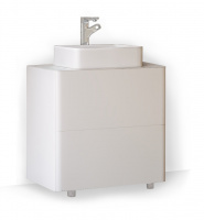 Тумба с раковиной Raval Pure Pur.01.75/N/W 75 напольная, белая