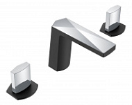 Смеситель Boheme Venturo 150-BCR-ICE для раковины, ручка Ice, черный/хром