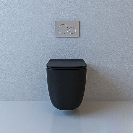 Унитаз подвесной beWash Schutz BKWHR102510 с системой микролифт, черный матовый