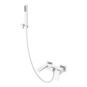 Смеситель Boheme Qubic 473-MW для ванны с душем, белый матовый