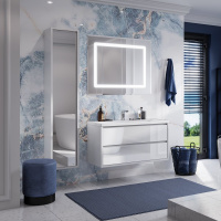 Мебель для ванной Aquaton Римини 1A232801RN010 100 раковина Айрис М, белый глянцевый