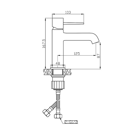Смеситель Orange Karl M05-021w для раковины, белый