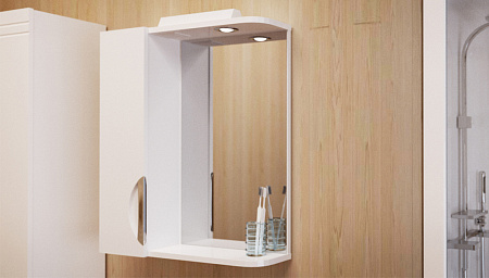 Шкаф-зеркало Velvex Belvento Quadro 60