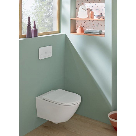 Унитаз подвесной Villeroy & Boch Subway 3.0 4670T901 безободковый, с микролифтом, alpin