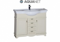 Тумба с раковиной Aquanet Луис 110 бежевая