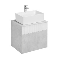Тумба c раковиной Aquaton Марбл 1A276101MH4C0 60 с раковиной Mila 35x50, белый матовый