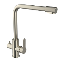 Смеситель Orange Steel M99-008ni для кухонной мойки, с каналом питьевой воды, никель