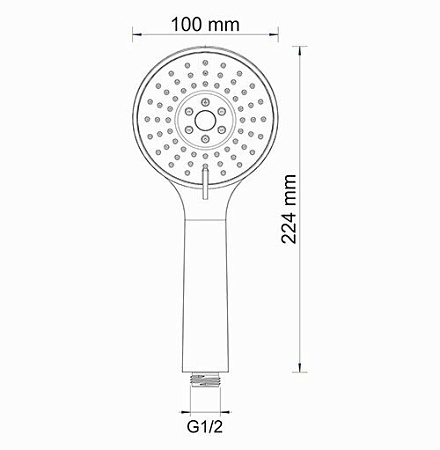 Душевая лейка WasserKRAFT A002 3 режима