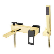 Смеситель Boheme Q 143-GB для ванны с душем, золото/черный