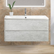 Тумба с раковиной BelBagno Albano ALBANO-1200-2C-SO-CVG 120 подвесная, Cemento Verona Grigio