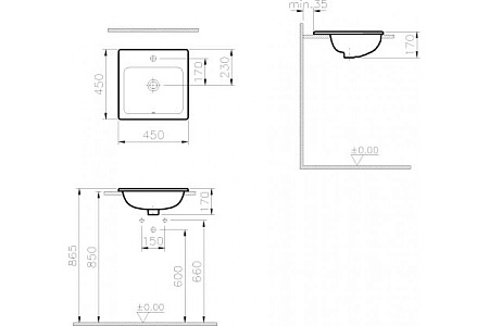 Раковина VitrA S20 5463B003-0001 45