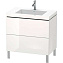 Тумба с раковиной Duravit L-Cube LC6937O2222 80 два ящика, белый глянцевый - фото 3