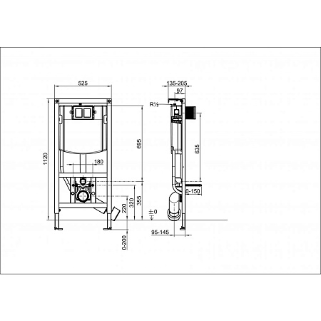 Система инсталляции для унитазов Villeroy & Boch ViConnect 92242700