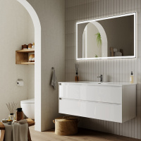 Мебель для ванной Sancos Cento 120 CN120-1W белый глянцевый