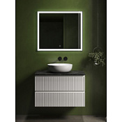 Мебель для ванной со столешницей Sancos Snob R 80 SNR80W+TT80A1 Bianco/Black Sky