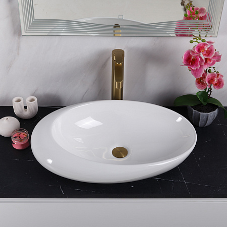 Раковина накладная BelBagno BB1396 37x58.5x14.5 белый