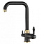 Смеситель Zorg Steel Hammer SH 725 BLACK BR для кухонной мойки/для фильтра, черный металл/бронза - фото 1