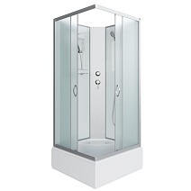 Душевая кабина Niagara Classic NG-1108-14BK 90x90x90 стекло матовое/профиль серебро