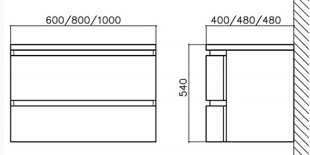 Мебель для ванной BelBagno Prospero 100 tortora opaco