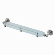 Полка WasserKRAFT Ammer K-7044 стеклянная, матовый хром