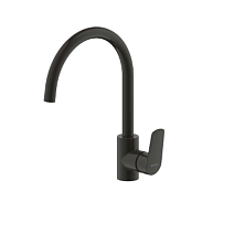 Смеситель Bravat Rhein F7429564BW-ENG для кухонной мойки, черный матовый