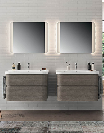 Тумба с раковиной Berloni Bagno Fly FLYBA2C001CX0/1416  88 Mineralmatt