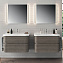 Тумба с раковиной Berloni Bagno Fly FLYBA2C001CX0/1416  88 Mineralmatt - фото 3
