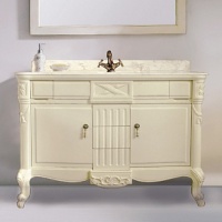 Тумба с раковиной Aquanet Луизиана 120 blanco antic