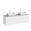 Мебель для ванной со столешницей Sancos Snob T 160 SNT80W+TT160A2X Bianco/Kreman - фото 2