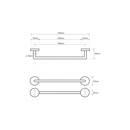 Полотенцедержатель Bemeta Omega 104204012 30