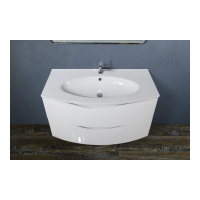 Тумба с раковиной BelBagno Smile BB1000TVC/BL 100 Bianco Lucido