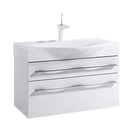 Тумба под раковину Aqwella 5 stars Milan Mil.01.08/2/W 80 подвесная, 2 ящика, белая
