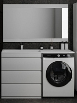 Мебель для ванной напольная El Fante Даллас 140 L 3 ящика, пленка, белый