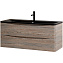 Тумба с раковиной BelBagno Acqua ACQUA-1200-2C-SO-PS 120 подвесная, Pino Scania/черная раковина