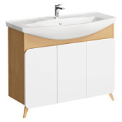 Тумба с раковиной Aqwella Basic BAS0110DZ 105 дуб золотой