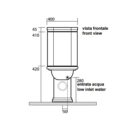 Унитаз-моноблок Kerasan Waldorf 411701 с ручкой смыва справа