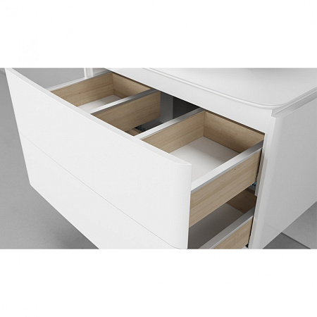 Тумба с раковиной Velvex Luna 60 белая