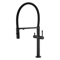 Смеситель Boheme Uno 115-B для кухонной мойки, c краном для питьевой воды, черный