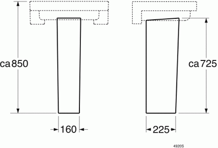 Пьедестал для раковины Gustavsberg ARTic 1149200100