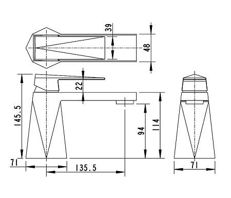 Смеситель Bravat Iceberg F176110C для раковины хром
