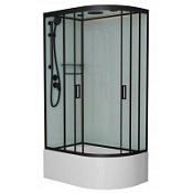 Душевая кабина Frank F412/1L М Black 120x180 стекло матовое, черный